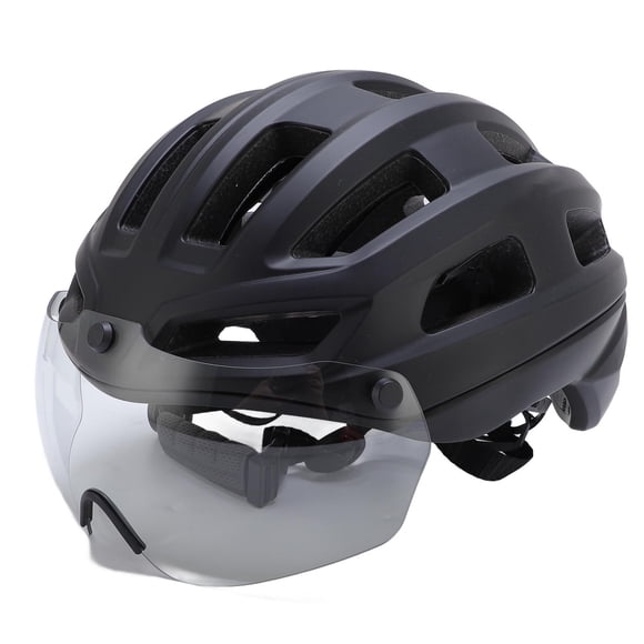 Casque de Vélo avec Lunettes, Casque Léger Taille Ajustable 58-61 cm pour Hommes et Femmes Urbains