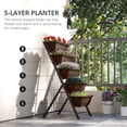 thumbnail image 4 of Outsunny Jardinière Surélevée à 5 Niveaux avec Trous de Fuite pour l'Extérieur, Brun, 4 of 10
