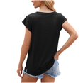 thumbnail image 4 of AherBiu Hauts d'Entraînement pour Femmes, Coupe Ample, Manches Cap, Col Ras du Cou, Haut Basique Confortable, T-Shirts, Chemises, Blouse, 4 of 4