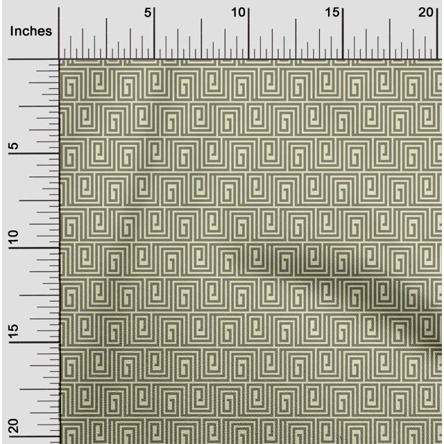 oneOone Cotton Flex Fabric Greek Key Geometric Print Sewing Fabric BTY 40 Inches