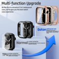 thumbnail image 3 of XiHAMA 2 in 1 Waterproof Case Compatible with Apple Watch Screen Protector 44mm SE 2nd Gen Series 6 5 4, 360 Protective Glass Face Cover Hard PC Bumper + Back Frame for Watch Accessories, 3 of 8