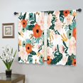 thumbnail image 4 of ORUYROP Rideaux de Cuisine à Fleurs Rouges 27,5x39 Pouces Pétales de Printemps Poche pour Tringle Boho Fleurs Feuilles Femme Plante Style Ferme Imprimé Salon Chambre Rideaux de Fenêtre Habillage Tissu 2 Panneaux, 4 of 6