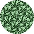 thumbnail image 1 of Ahgly Company Tapis Rond Lavable en Machine Intérieur Transitionnel Vert Pastel, 6 Pieds Rond, 1 of 7
