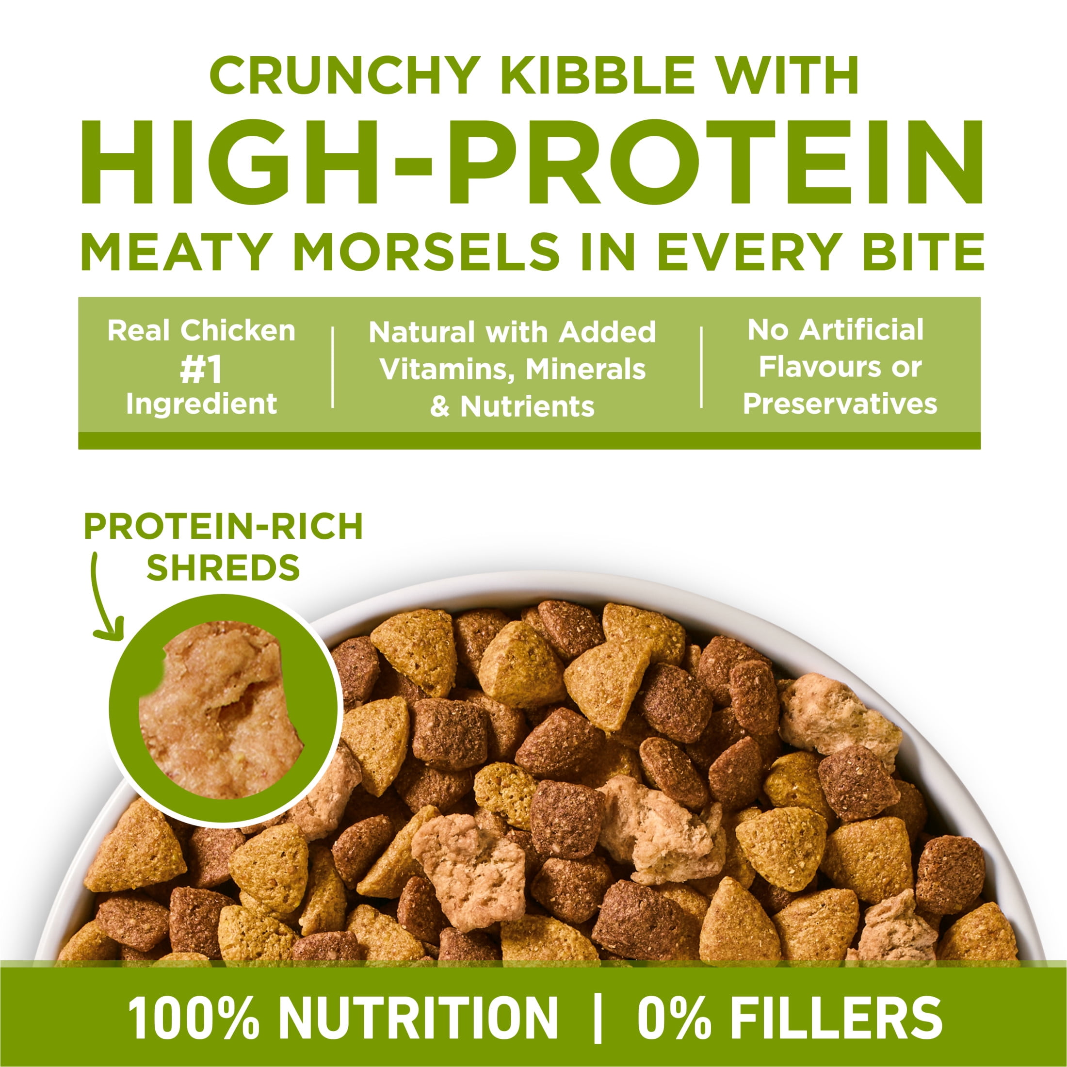 Purina ONE +Plus Soutien de Tout le Corps avec du Vrai Poulet, Nourriture Sèche pour Chiens 9.5 kg