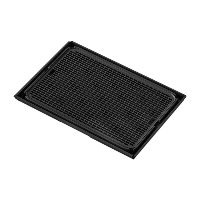 S SERENABLE Cat Litter Mat Kitty Litter Litter Catcher Mat Litter Boxes Mat Non Slip Black