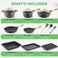 thumbnail image 3 of NutriChef 22-Piece Black Marble Non-Stick Induction Cookware and Bakeware Set - Professional Home Kitchen Collection with Multi-Sized Pots, Pans, and Heat-Resistant Tools, 3 of 5
