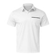 thumbnail image 4 of Breathable Printed White Polo Shirts L (Men's), 4 of 4