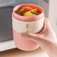 thumbnail image 3 of Tasse à Soupe Isolée en Acier Inoxydable avec Cuillère pour Chauffage au Micro-Ondes et Repas Portatifs, 3 of 8