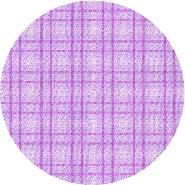Ahgly Tapis Rond Lavable en Machine Intérieur Transitionnel Heliotrope Violet, 6 Pieds Rond