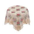 thumbnail image 1 of Tablecloth Cloth Household Coffee Table Table Cloth Air Conditioner Cover Towel Small Round Table Gauze Embroidery Lace, 1 of 3