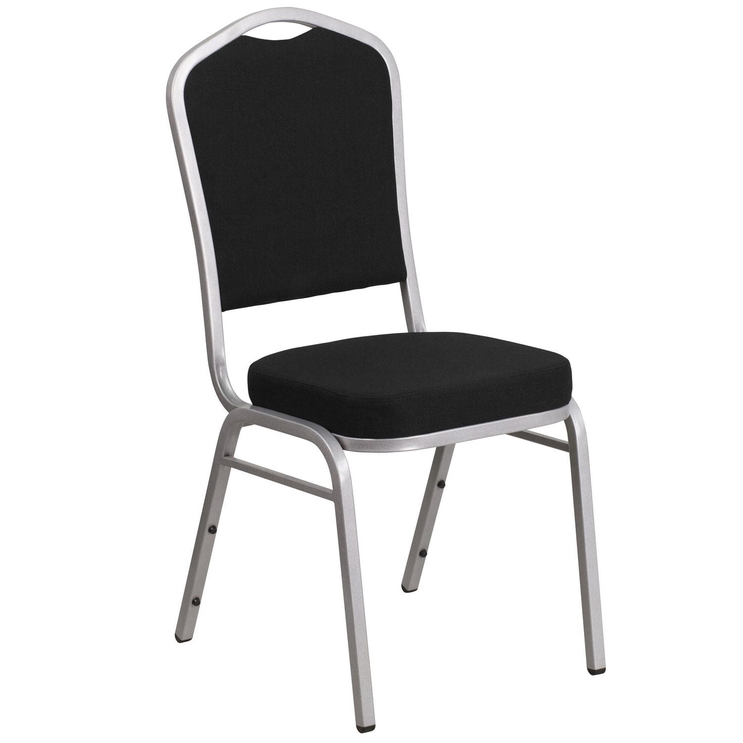 HERCULES Series Crown Back Stacking Banquet Chair in Burgundy Fabric - Gold Frame