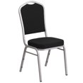 thumbnail image 1 of HERCULES Series Crown Back Stacking Banquet Chair in Burgundy Fabric - Gold Frame, 1 of 9