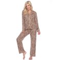 thumbnail image 1 of White Mark Women's Polka Dots Long Sleeve Button-Down Pajama Set, 1 of 5