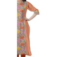 thumbnail image 3 of Moomaya Robe Kurti Décontractée pour Femmes en Coton Imprimé, Tunique Droite à Manches Retroussables, 3 of 6