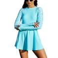 thumbnail image 1 of Charmo Maillot Dermoprotecteur Deux Pièces pour Femmes à Manches Longues avec Trous pour les Pouces, Robe de Bain à Fermeture Éclair avec Culotte, 1 of 7