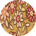 thumbnail image 1 of Ahgly Tapis Rond Lavable en Machine Intérieur Transitionnel Jaune Orange, 4 Pieds Rond, 1 of 7