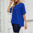 thumbnail image 3 of T-shirts à Manches Courtes pour Femmes Été Col Rond Décontracté Mode T-Shirt Basique Vêtements Mignons Tenues Tendance, 3 of 6