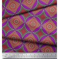 thumbnail image 2 of Soimoi Rayon Fabric Floral Mandala Print Fabric by The Yard 42 Inch Wide, 2 of 3
