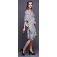thumbnail image 3 of Bimba Feuilles Femmes Court Plage Caftan Tenue de Plage Bikini Couvre-Maillot Robe Midi-P-L, 3 of 5