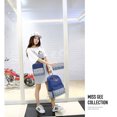 thumbnail image 4 of stanreset 3 Pieces Canvas Backpack Shoulder Organizer Set Large Capacity Zipper Ethnic Style School Bags Causal Adjustable Travel Bag Sky Blue, 4 of 8