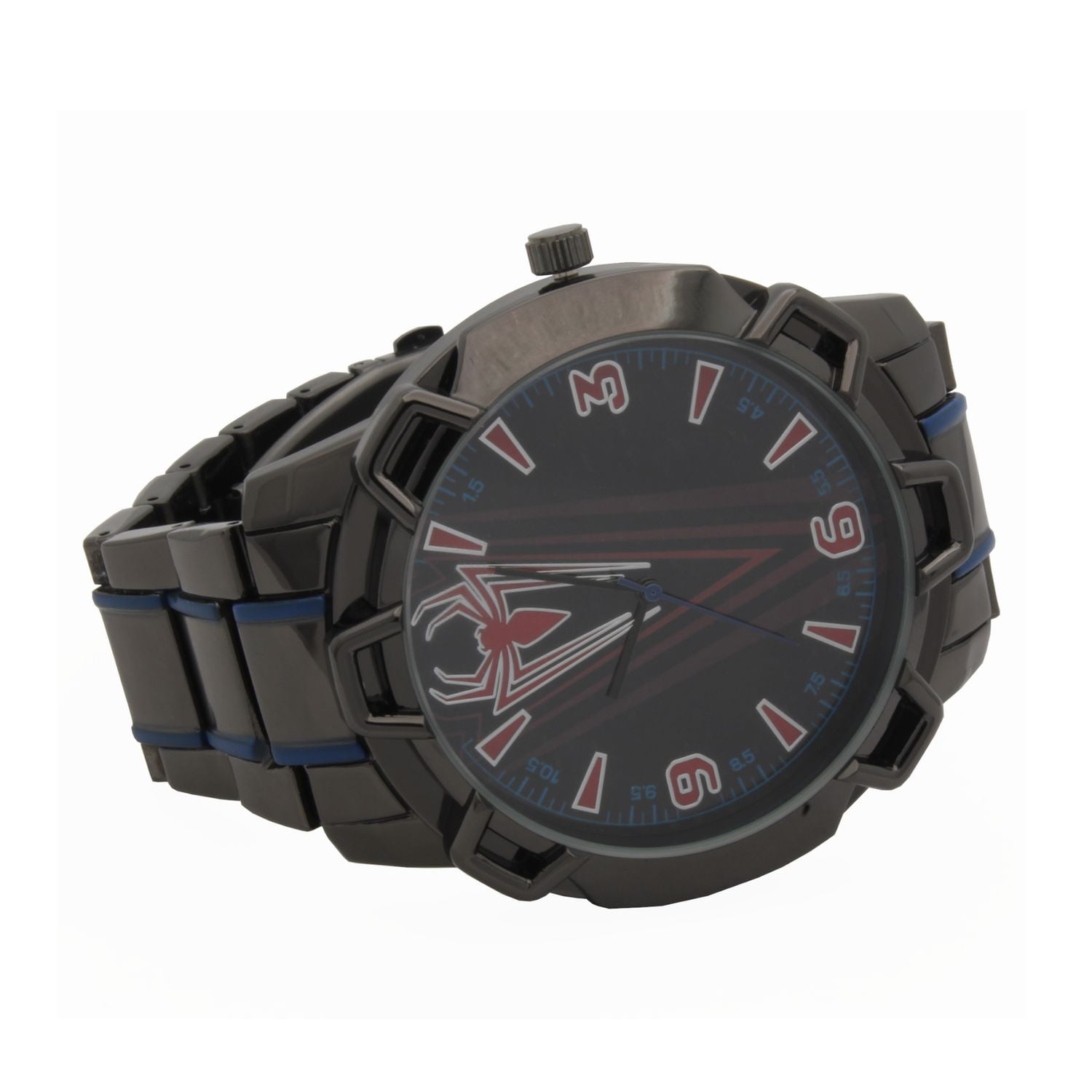 Adult Spiderman Black Metal Bracelet Watch