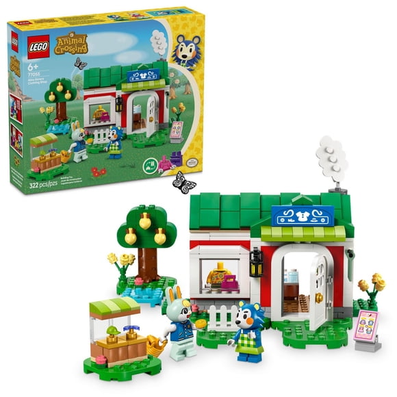 LEGO Animal Crossing Able Sisters Clothing Shop Building Toy - Animal Crossing Toy Figures and Playset for Kids, Girls and Boys, Ages 6+ - Pretend Play Gift Idea for Birthdays 77055