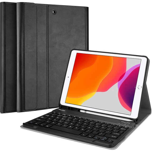 iPad Keyboard Case for iPad 10.2" 8th Gen 2020 8th Generation Built-in Pencil Holder Backlit Case Cover Keyboard Auto Sleep/Wake Function