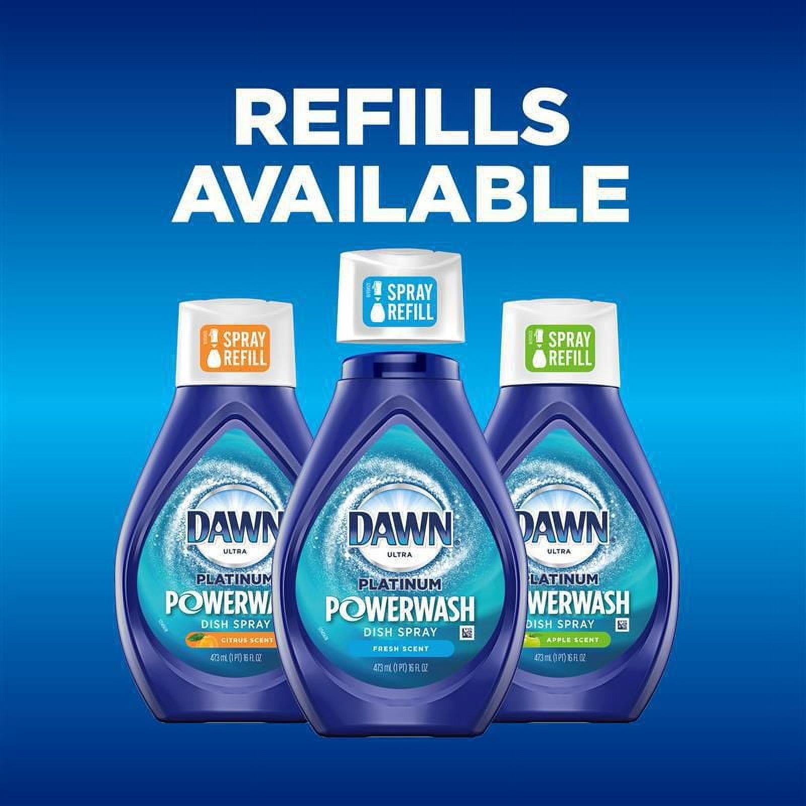 Dawn Platinum Powerwash Vaporisateur pour la Vaisselle, Savon à Vaisselle, Parfum Frais 473ML