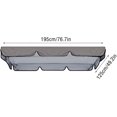 thumbnail image 4 of Outdoor Swing Canopy Waterproof Top Cover Replacement, 77''x49'' Patio Canopy Cover for 2/3-Seater Swing Garden Porch Sunproof Awning Canopy All Weather Protection Easy Installation, Red, 4 of 7