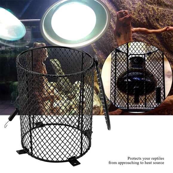 Herwey Abat-Jour pour Lampe pour Reptile de Compagnie, Lampe Anti-Brûlure pour Reptile, Abat-Jour en Maille pour Lampe Anti-Brûlure pour Reptile de Compagnie Jour Nuit Ampoule en Céramique Abat-Jour Chauffant