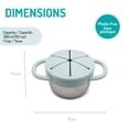 thumbnail image 4 of Melii Toddler Stainless Steel Snack Container with Silicone Top - Seafoam, 4 of 6