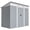 Grey, variant on Outsunny 7' x 4' Metal Outdoor Storage Shed w/ Sliding Doors Grey