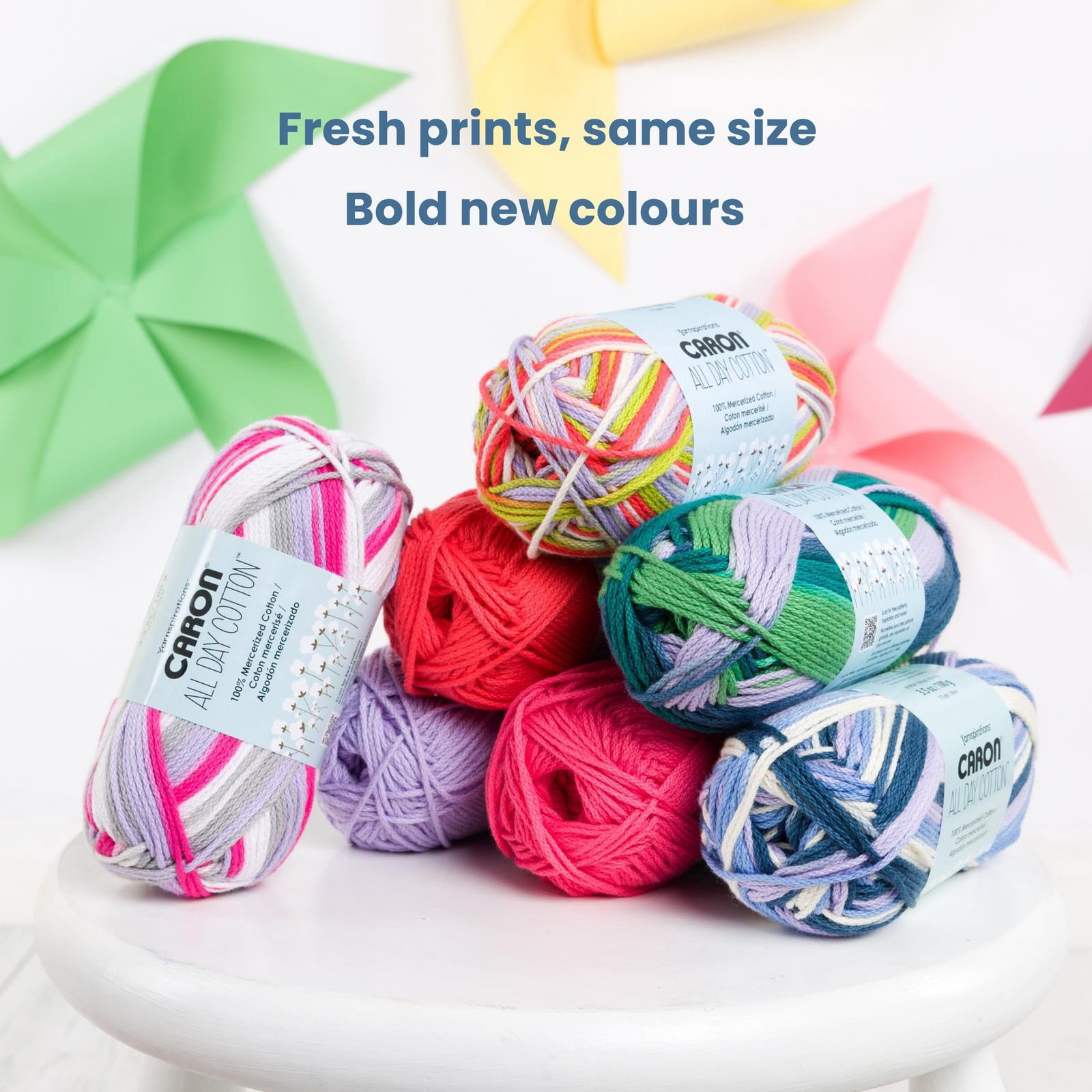 Caron® All Day Cotton™ #4 Worsted (Medium) Cotton Yarn, 3.5oz/100g 173 Yards