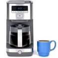 thumbnail image 2 of GE Drip Coffee Maker With Timer | 12-Cup Glass Carafe Coffee Pot With Adjustable Keep Warm Plate | Wide Shower Head for Maximum Flavor | Kitchen Essentials | Stainless Steel, 2 of 4