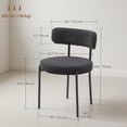 thumbnail image 3 of HOMCOM Dining Chairs Set of 4 Kitchen Chairs with Steel Legs, Black, 3 of 10