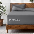 thumbnail image 1 of Bare Home Fitted Sheet - 22" Extra Deep Pocket - Premium 1800 Collection - Full, Gray, 1 of 7