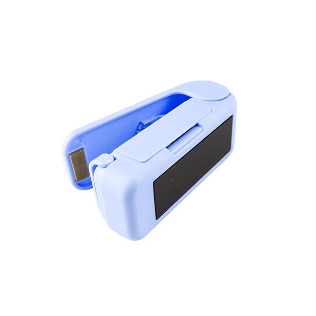 2 Pcs Portable Mini Scellant Sac de Chaleur à la Maison en Plastique Snacks Sac Scellant Machine Emballage Alimentaire Sac de Rangement de Cuisine Clips, Bleu