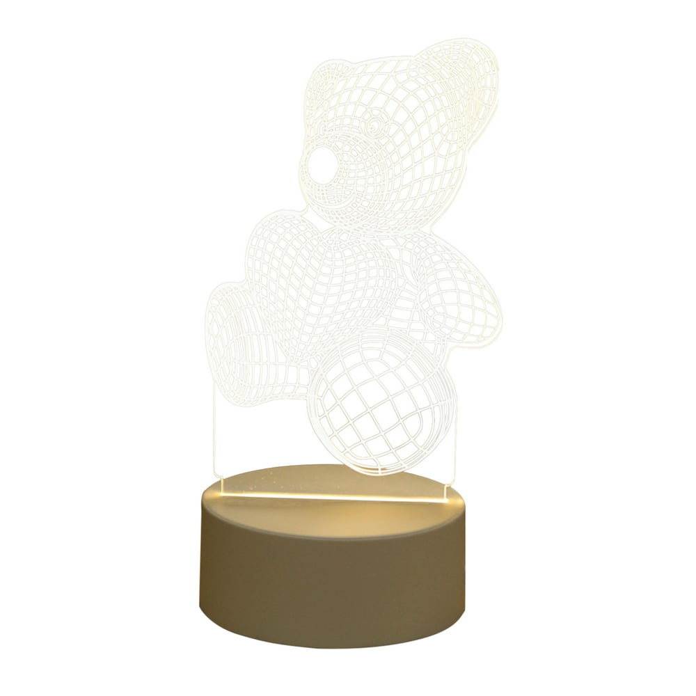 MesaSe Valenties Day Veilleuse 3D Créative Nouveauté LED Décorative Cadeau Lampe de Table