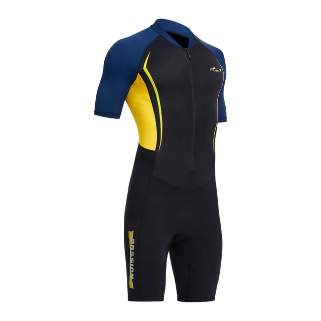 Almencla Combinaison Courte pour Hommes Fermeture Éclair avant pour Surf Pêche sous-Marine m