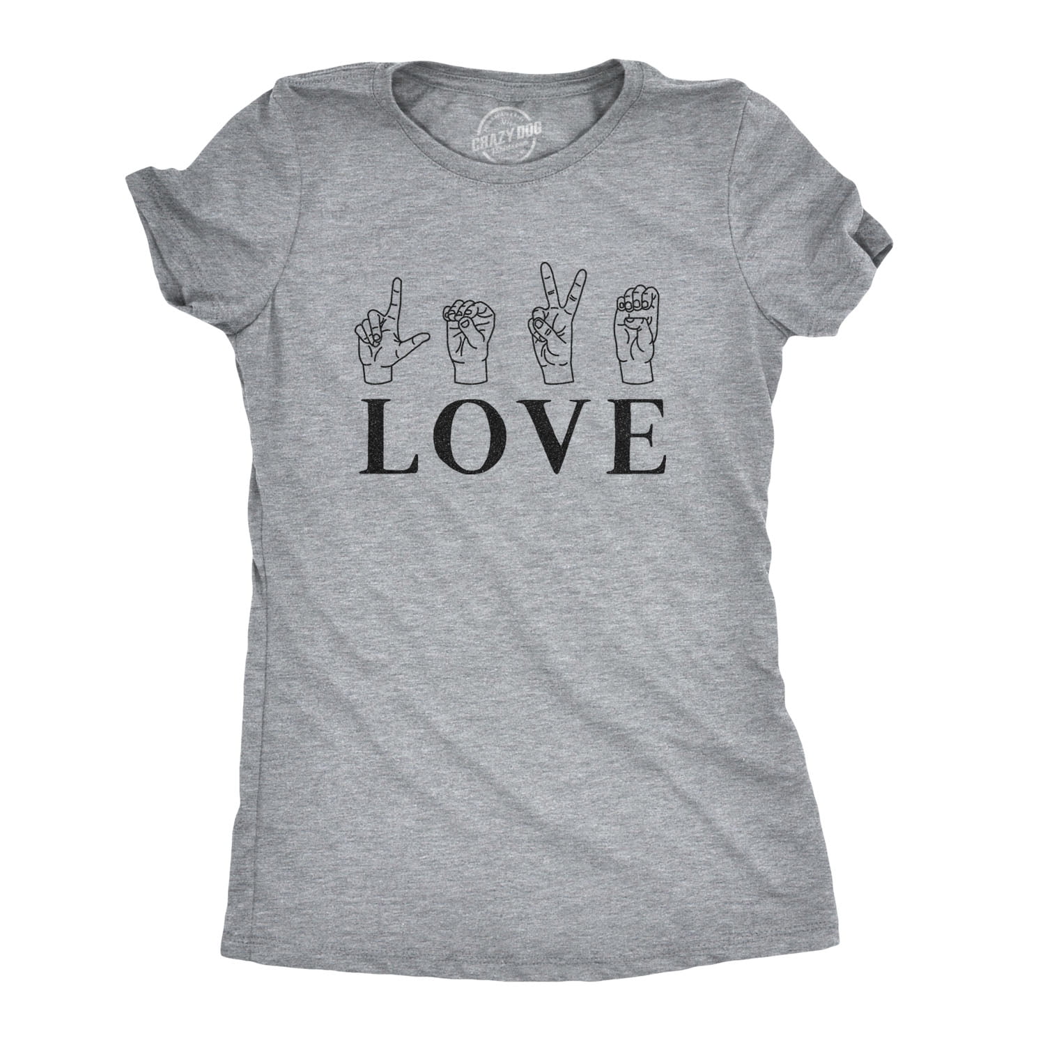 Womens Love Cursive Heart Design Cute Graphic Novelty Valentines