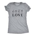 thumbnail image 1 of Womens Love Sign Language T Shirt Cute ASL Valentine's Day Tee (Heather Grey) - XXL, 1 of 4