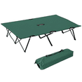 thumbnail image 1 of Outsunny 76" Two Person Folding Camping Cot with Carrying Bag, Green, 1 of 10