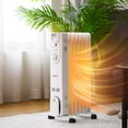 thumbnail image 2 of Costway 1500W Electric Indoor Oil Heater W/3 Heat Settings & Safe Protection for Home, 2 of 10