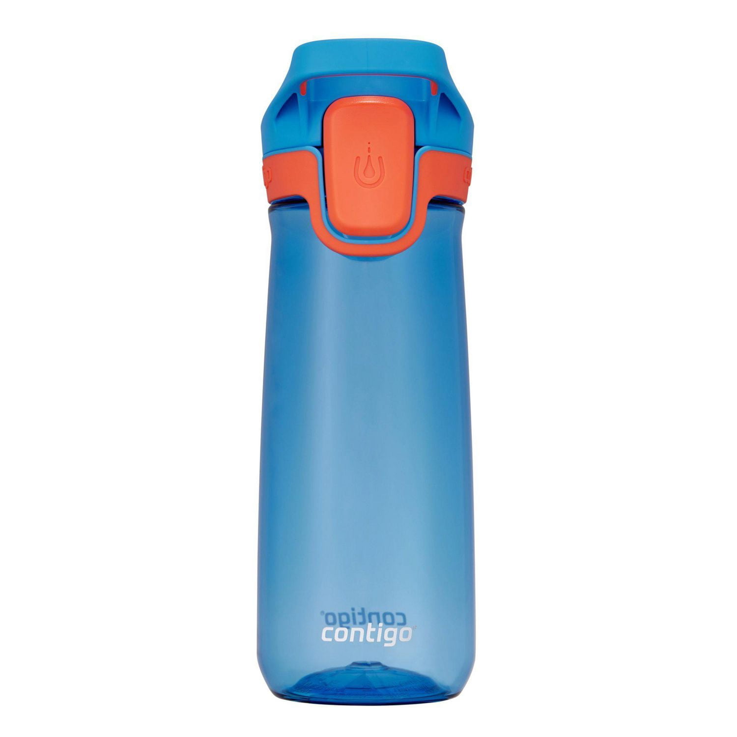 Contigo Kids Casey Water Bottle with Autoseal Lid, Blue Poppy with Coral, BPA-Free