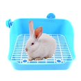 thumbnail image 3 of GROWTH TANK Rabbit Bed Litter Box Pet Toilet Box Pet Toilet Box Corner Tray for Small Potty Blue, 3 of 9