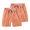 thumbnail image 1 of RXIRUCGD 2025 Summer Clothes for Kids 2PC Children's Summer Solid Casual Sports Shorts With Drawstring For Kids, 1 of 6