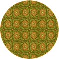 thumbnail image 1 of Ahgly Company Machine Washable Indoor Round Transitional Dark Bronze Brown Area Rugs, 7' Round, 1 of 7
