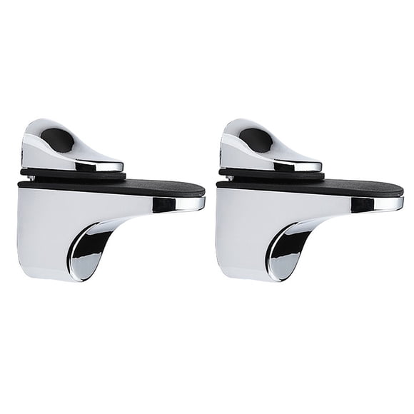 Xingzhi 2pcs Adjustable 3-20mm Wood Shelf Bracket Wall Mount Glass Shelf Bracket Fish Mouth Glass Clamp
