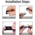 thumbnail image 2 of Replacement Bands Compatible for Fitbit Charge 2, Classic & Special Edition Adjustable Sport Wristbands(Navy Blue,S), 2 of 7