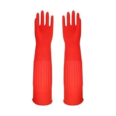 Rbaofujie Gants de Vaisselle de Cuisine Réutilisables 38 cm Gants Naturels pour la Maison, Gants de Nettoyage en Caoutchouc pour la Vaisselle de Cuisine